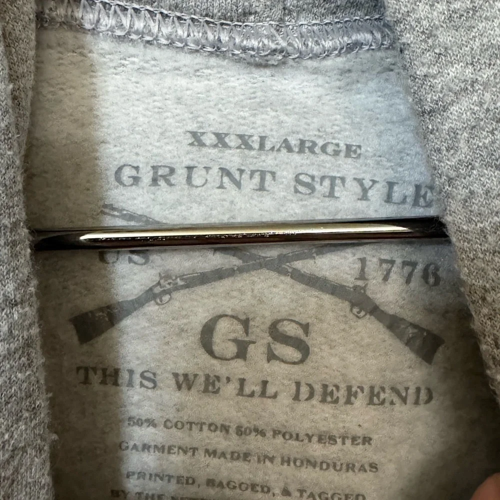 Patriot Zero F’s Given #0 Military Grunt Style High End Gray Men’s 3XL Hoodie - Picture 7 of 9